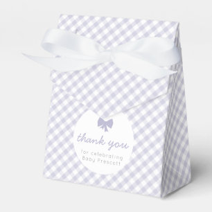 Ballotins En vichy fille violet baby shower ballotin arc