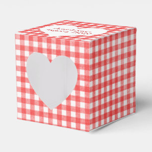 Ballotins En vichy rouge et blanc avec Ballotin du coeur