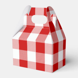 Ballotins en vichy Rouge Et Blanc Chèques Plaid Mariage