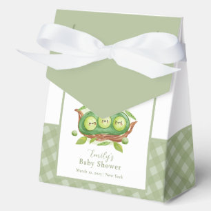 Ballotins en vichy Vert Pois Doux Dans Baby shower Pod