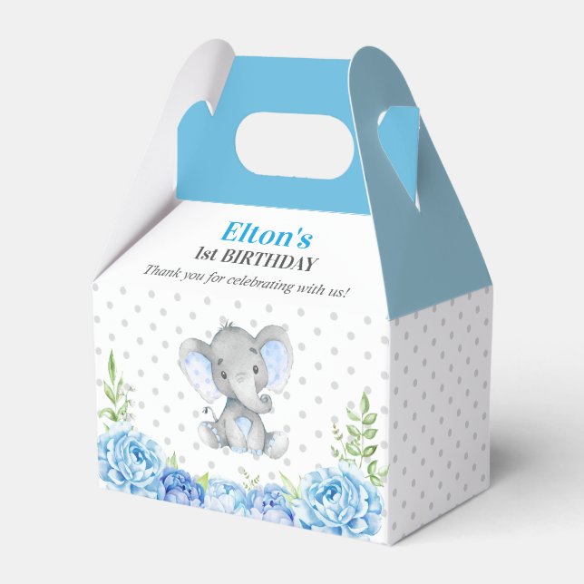 Ballotins Enfant Eléphant Première fête d'anniversaire Petit (Verso)