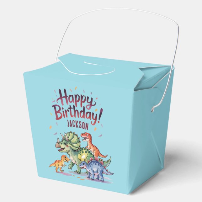 Ballotins Enfants personnalisés Dinosaure Anniversaire (Recto)
