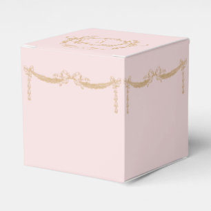 Ballotins Enveloppe Mariage rose et or