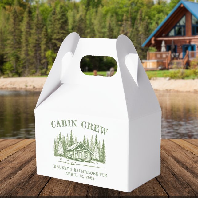 Ballotins Équipe de Cabine Green Camp Enterrement de Vie de  (Cabin Crew Green Camp Bachelorette Party Favor Boxes
)