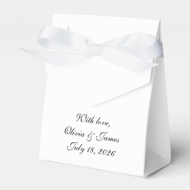 Ballotins Esquisse nuptiale romantique boîte de mariage favo (Verso)