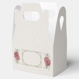 Ballotins Étiquette de cadeau floral – Design élégant de ros