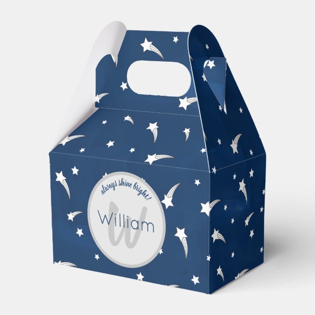 Ballotins Etoiles Bleu Aquarelle Monogramme Bébé Garçon Anni (Verso)