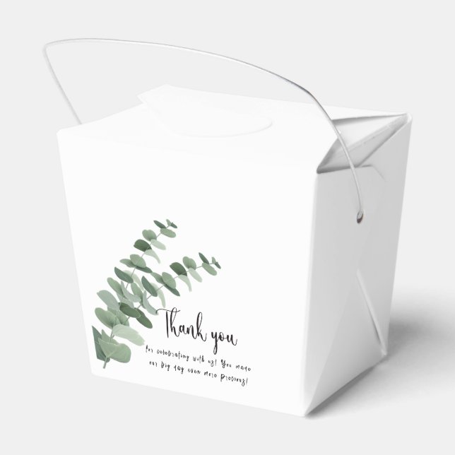 Ballotins Eucalyptus Botanique Mariage noir et blanc (Arrière)