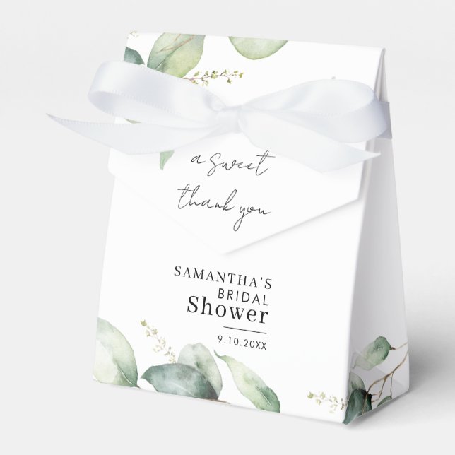 Ballotins Eucalyptus Feuillage Botanique Baby Shower (Verso)