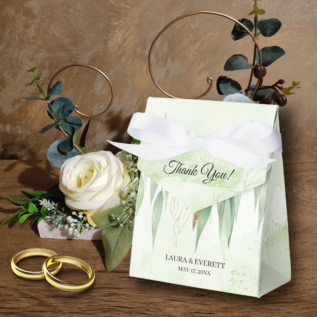 Ballotins Eucalyptus Mariage de feuillage vert or (Créateur téléchargé)