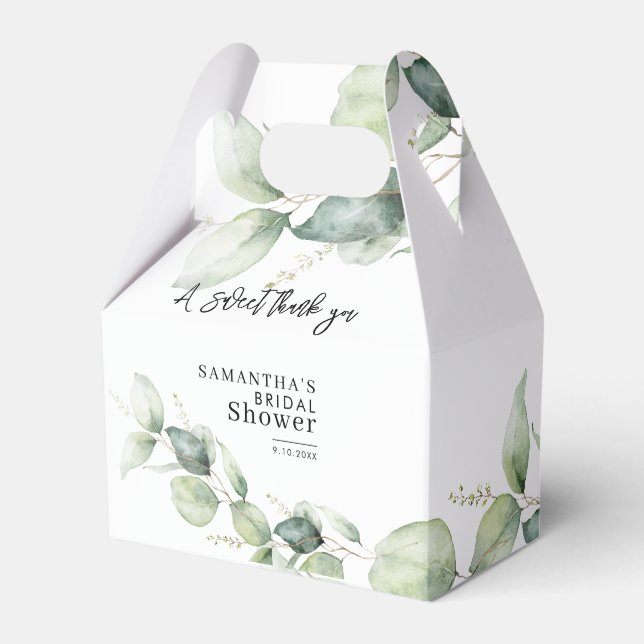 Ballotins Eucalyptus Verdure Doux Merci Baby Shower de Maria (Verso)