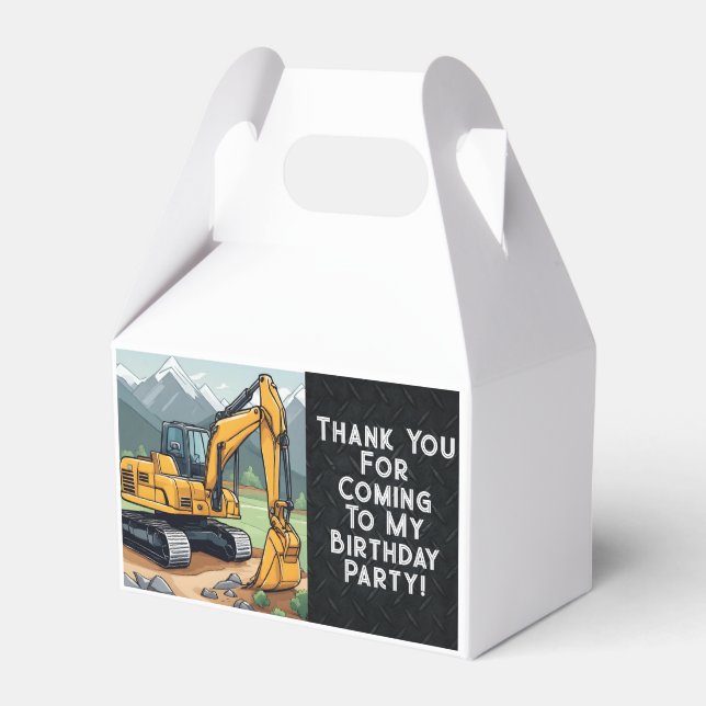 Ballotins Excavateur Construction Équipement Digger Annivers (Verso)