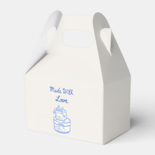 Ballotins Fabriqué avec Amour   Cadeau de Mariage Bleu et Bl