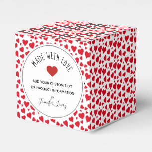 Ballotins Fabriqué Avec Amour Valentines Coeurs rouges Perso