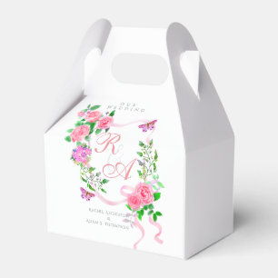 Ballotins Faire-part de mariage Monogramme rose rose