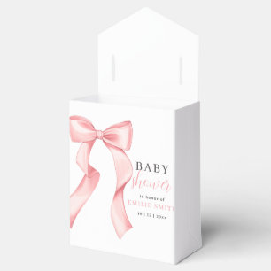 Ballotins Faire-part de naissance bébé fille à ruban rose, C