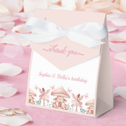 Ballotins Fairy Girls Mushroom House Ribbon Twins Anniversai