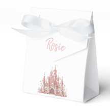 Fairy Tale Castle Girl Rose Ballotin personnalisé