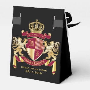 Ballotins Faites votre propre blason d'armoiries d'or rouge