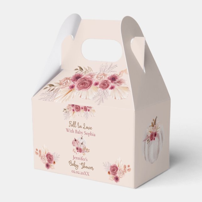 Ballotins Fall In Love Rustic Pink Pumpkin Baby Shower (Verso)