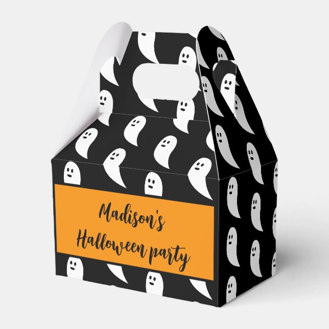 Ballotins Fantôme Halloween noir blanc mignon motif (Arrière)