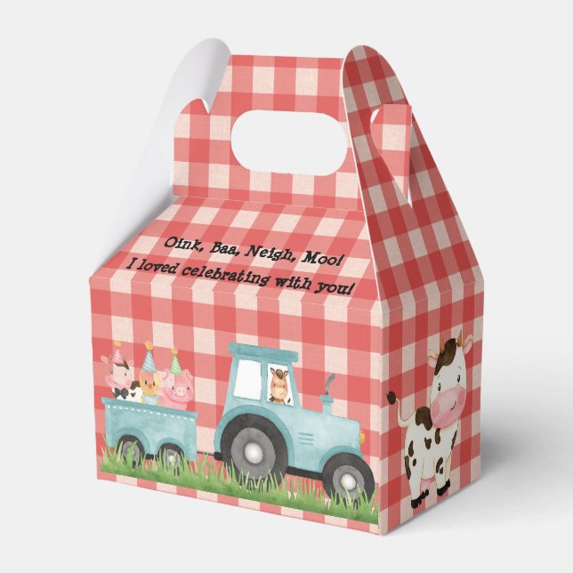 Ballotins Farm Barnyard Ballotin de fête d'anniversaire (Arrière)