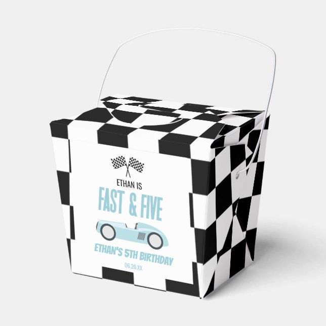 Ballotins Fast & Five Blue Race Car 5e fête d'anniversaire (Verso)