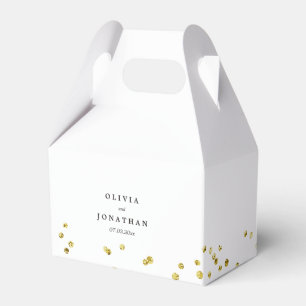 Ballotins Faux Gold Confetti   Boîte de mariage moderne