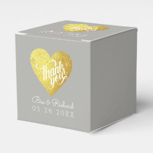 Ballotins Faux Gold Heart of Love, mariage "merci"