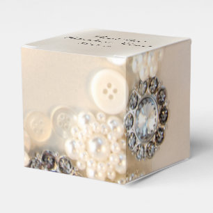 Ballotins Faux White Pearls et Mariage des boutons de diaman