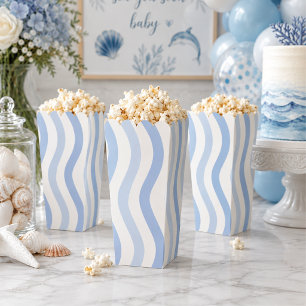 Ballotins Faveur de Baby Shower Popcorn Blue Wave