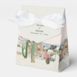 Ballotins Faveur de mariage cactus désert aquarelle Boho
