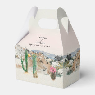 Ballotins Faveur de mariage cactus désert aquarelle Boho