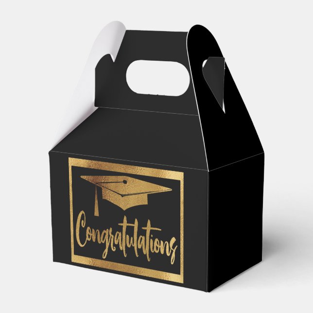 Ballotins Félicitations à l'obtention du diplôme Black Faux  (Verso)