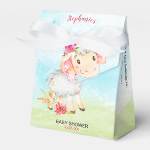 Ballotins Ferme de Baby shower de mouton de fille d'aquarell