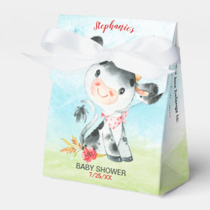 Ballotins Ferme de Baby shower de vache aquarelle
