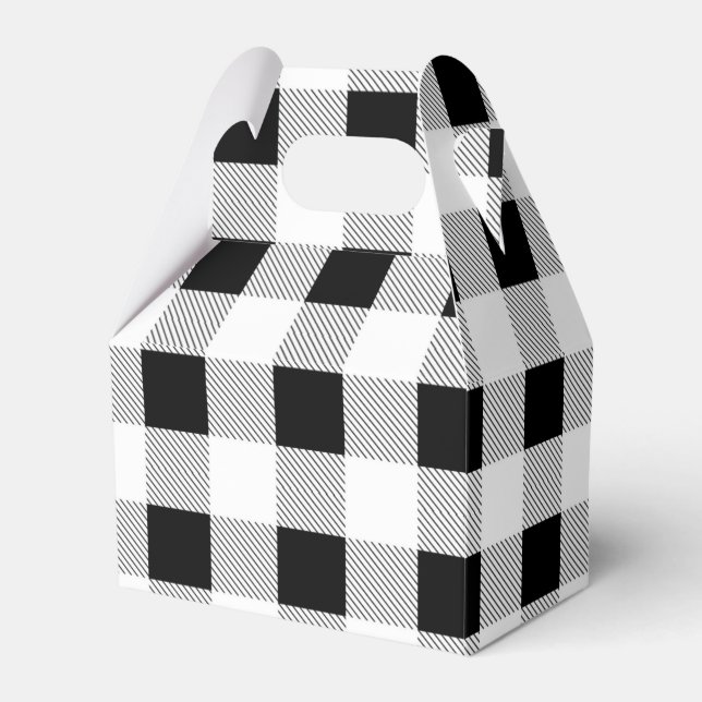 Ballotins ferme rustique fête de plaid de buffle blanc noir (Verso)