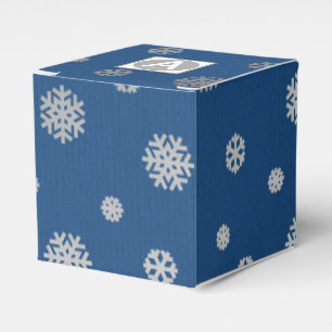 Ballotins Festif hiver Silver Blue Snowflakes Entreprise