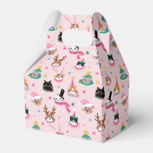 Ballotins Festive Chat Faces en Motif Casquette de vacances