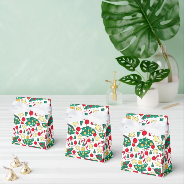 Ballotins Festive Christmas Pattern Favor Box (Multiple)