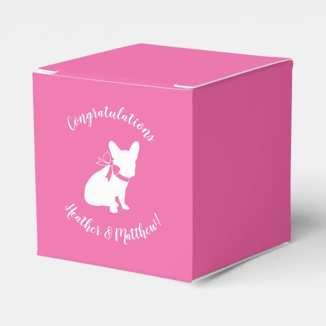 Ballotins Fête à thème Bulldog en France - rose Baby shower (Verso)