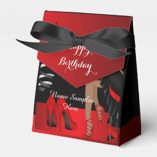 Ballotins Fête Anniversaire Rouge Noir Chaussure Haut talons