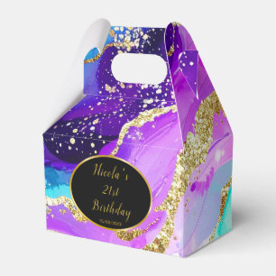 Ballotins Fête d'anniversaire avec encre bleue, violette et
