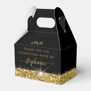 Ballotins Fête d'anniversaire Black Gold Confetti Parties sc