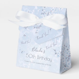 Ballotins Fête d'anniversaire Bleu Fleur de Cerisier Merci