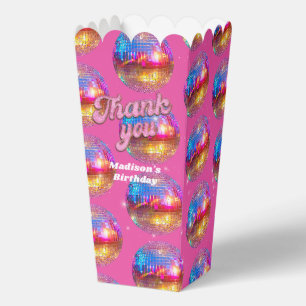 Ballotins Fête d'anniversaire boule disco groovy or rose pai