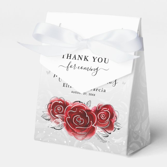Ballotins Fête d'anniversaire de l'Argent et de la Rose roug (Verso)