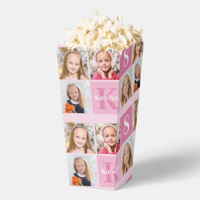 Ballotins Fête d'anniversaire de popcorn pop rose mignon (Sauté)