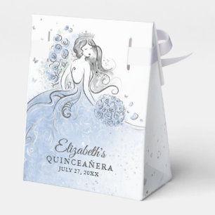 Ballotins Fête d'anniversaire de princesse bleu clair et arg