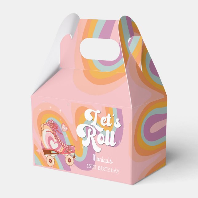 Ballotins Fête d'anniversaire de roller retro (Verso)